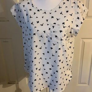 White and Black Sweet Rain Blouse